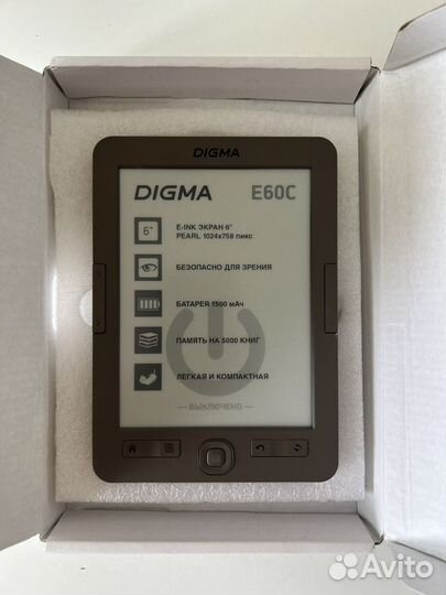 Электронная книга digma e60c 6