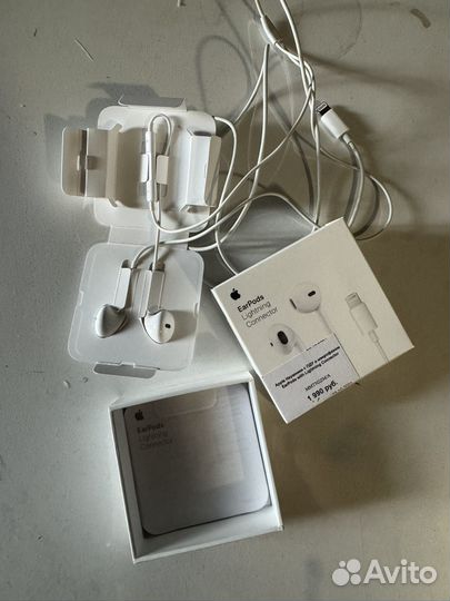 Наушники apple earpods lightning новые