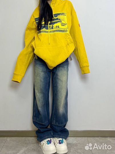 Худи cavempt желтое яркое шикарное унисекс