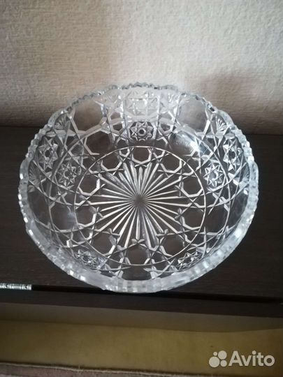 Хрустальная ваза для фруктов СССР