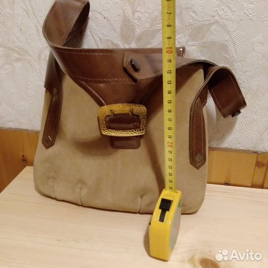 Сумка женская ретро винтаж натуральная замша