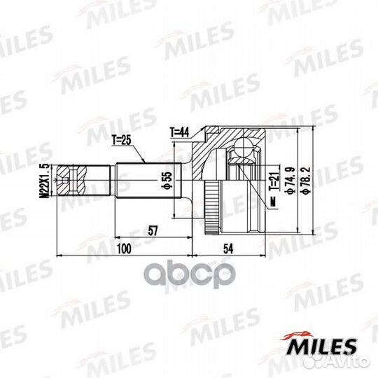 Шрус nissan almera N16 1.5 00-06 нар. +ABS ga20