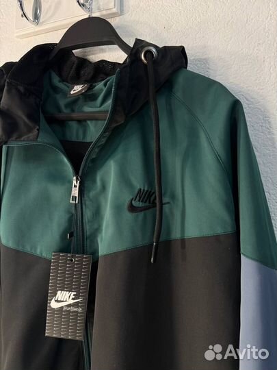Ветровка NIke зеленая плащевка