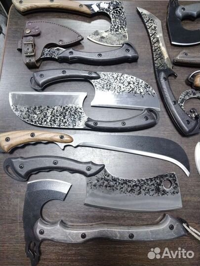 Сербский нож, кованый топор, мачета