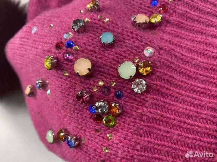 Шапка для девочки кашемир