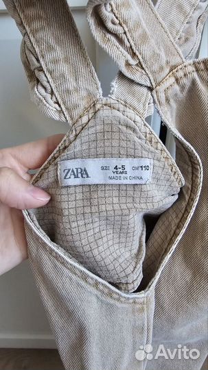 Джинсовый комбинезон для девочки zara 110