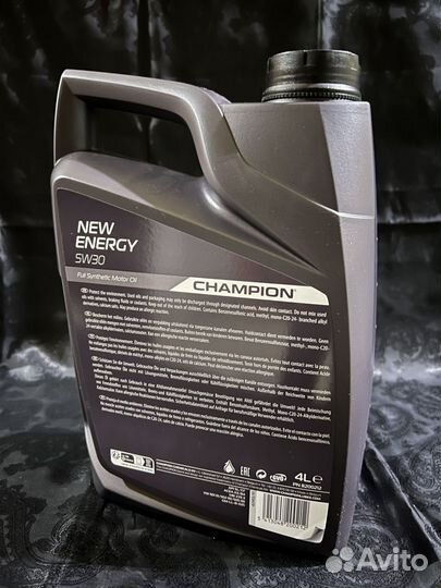 Моторное масло champion NEW energy 5W-30 4л