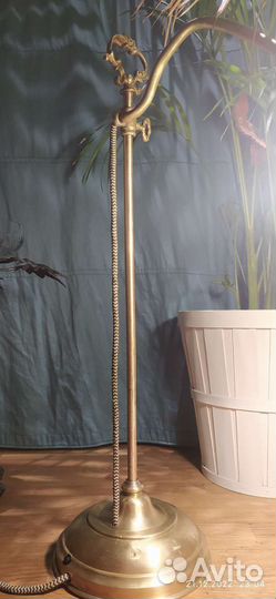 Лампа настольная зелёный плафон модерн 19 век