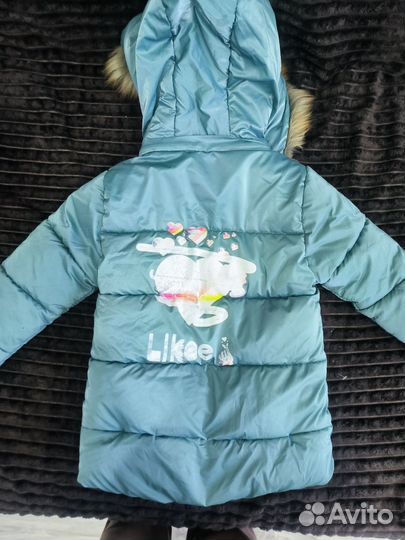 Куртка зимняя для девочки на 3-4года