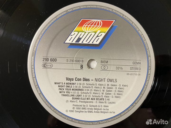 LP) Vaya Con Dios.1990.(Belgium) 1st press