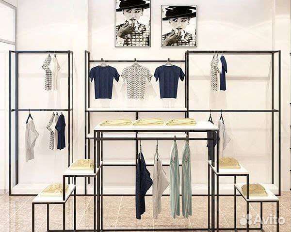 Торговое оборудование в магазин одежды (шоу-рум)