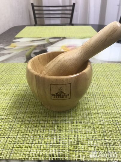 Деревянная ступа с пестиком