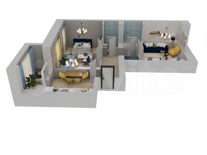 3-к. квартира, 70,7 м², 3/10 эт.