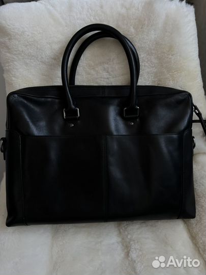 Мужской кожаный портфель Massimo Dutti