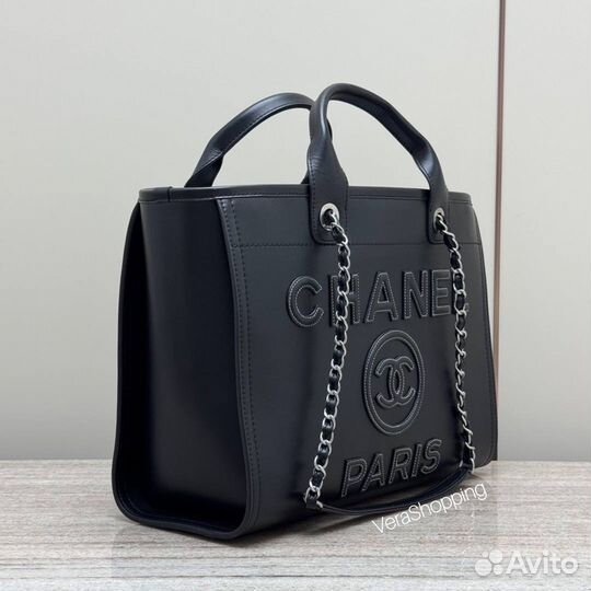 Сумка шопер под заказ Chanel черная 34 см