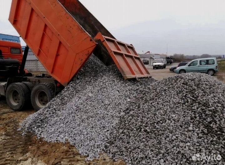 Щебень гравийный под парковку