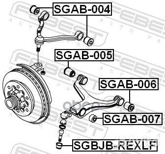 Сайлентблок sgab-006 sgab-006 Febest