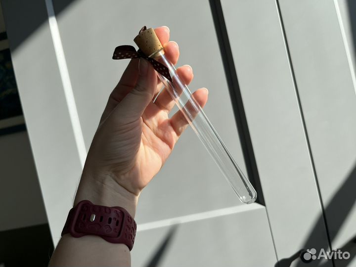 Колба стеклянная пробирка для специй чая соли