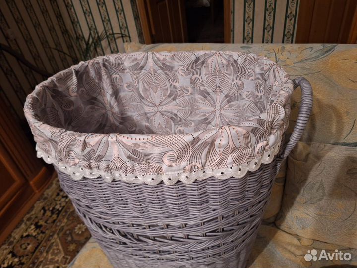 Бельевая корзина (серая)