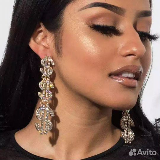 Бижутерия серьги длинные
