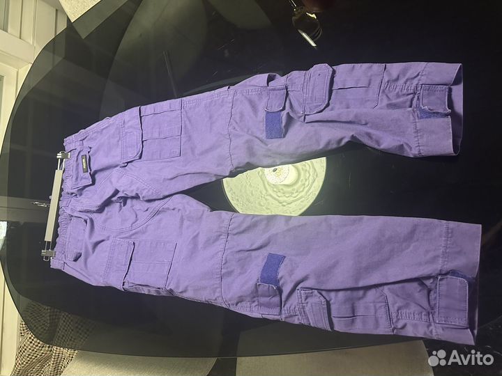 Брюки карго фиолетовые унисекс L