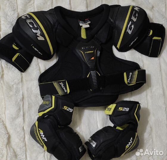 Хоккейные панцирь(нагрудник) + налокотники