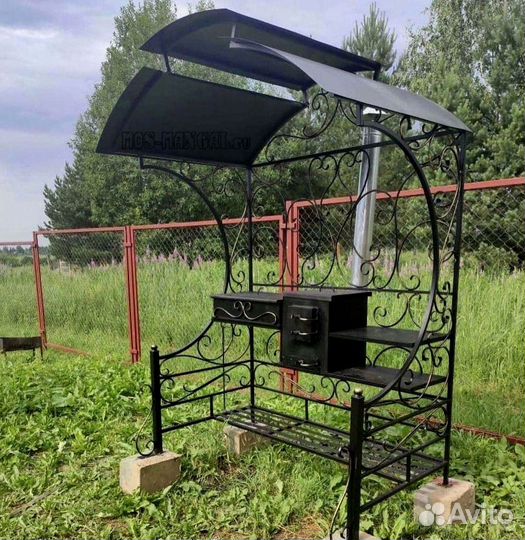 Мангал с печью