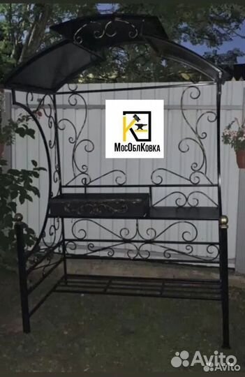 Мангал с крышей и печкой