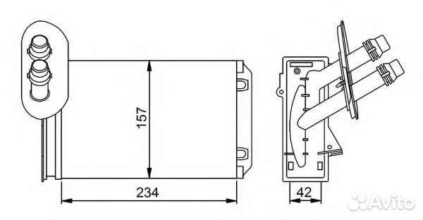 Теплообменник отопление салона NRF 58223