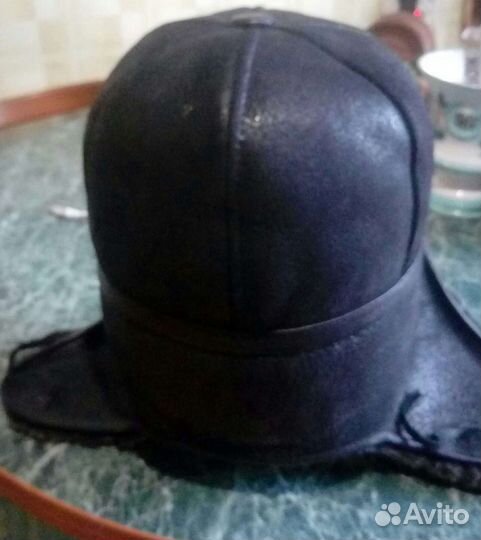 Шапка зимняя из натуральной овчины. Теплая.серого