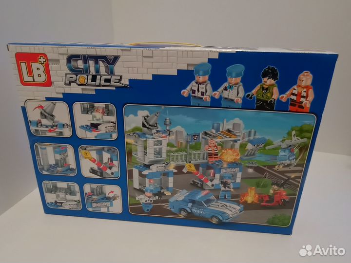 Конструктор полицейский участок,449, с подсветкой