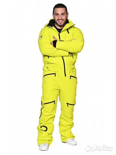 Горнолыжный комбинезон мужской Лимонный Snow