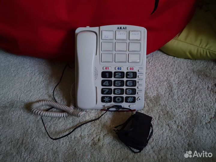 Стационарный проводной телефон akai