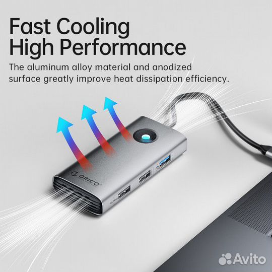 Док-станция orico hdmi, USB 3.0, RJ45 2.5G, PD100w