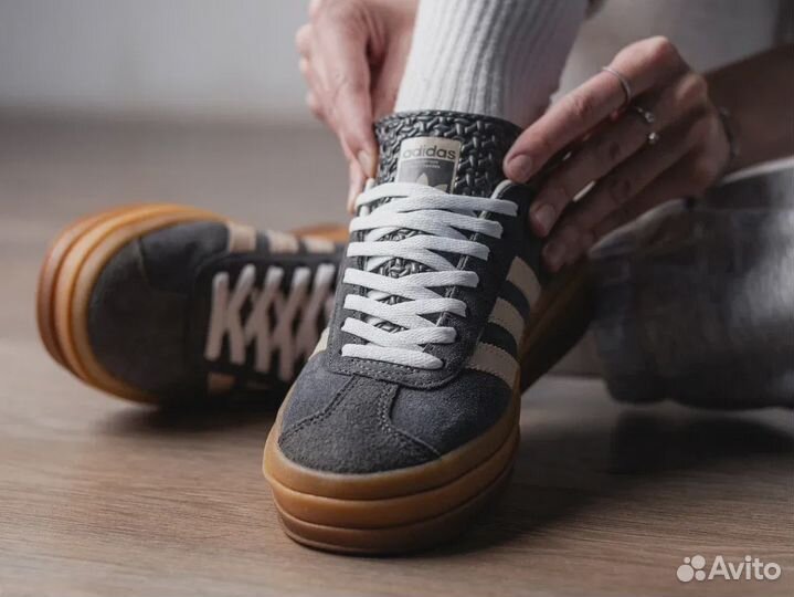 Adidas Gazelle Bold Grey gum