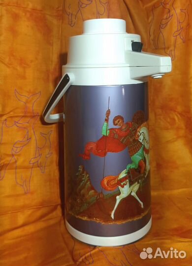 Термос с помпой СССР 2л