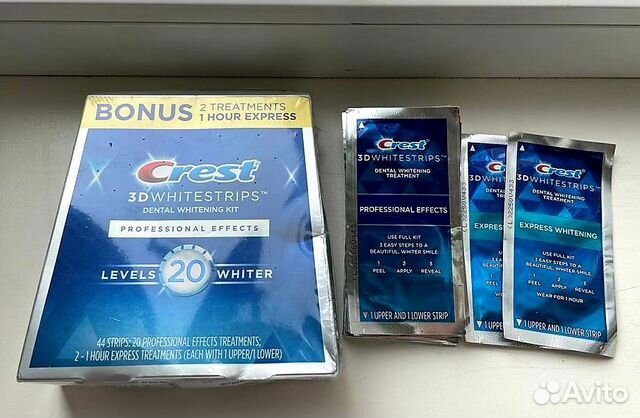 Полоски для отбеливания зубов Crest 20 Level