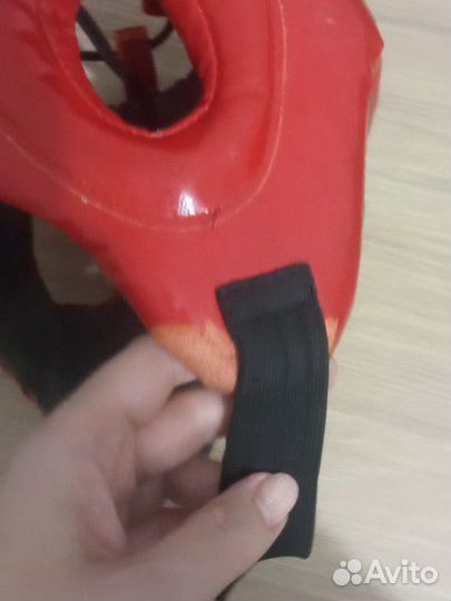 Шлем для рукопашного боя красный взрослый