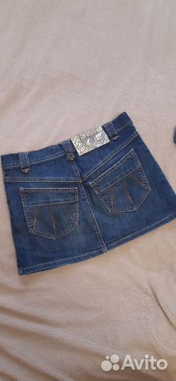 Джинсовая мини-юбка xs