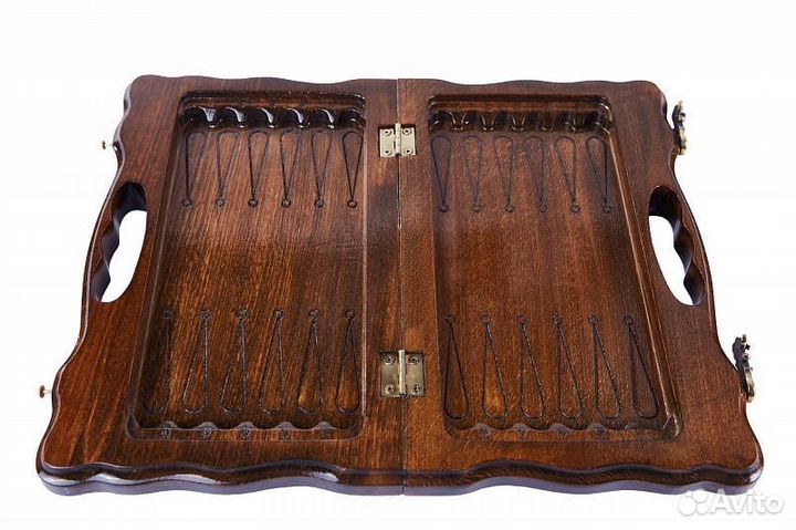 Шахматы и нарды резные с Араратом с ручкой 30 х 36 см бук Армения 62398