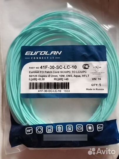 Пач-корд оптический 41F-30-LC-LC-03 Eurolan
