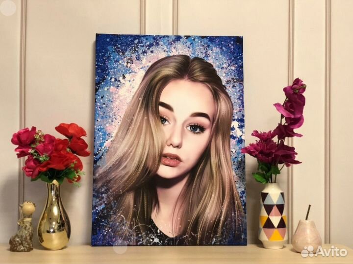 Портрет по фото 60на80 см