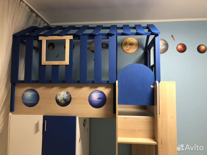 Детская двухярусная кровать с матрасом бу