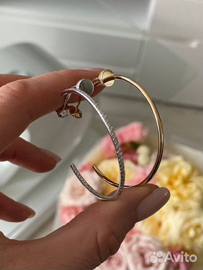 Серьги cartier гвоздь