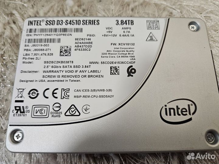 SSD Intel DC D3-S4510 3.84TB