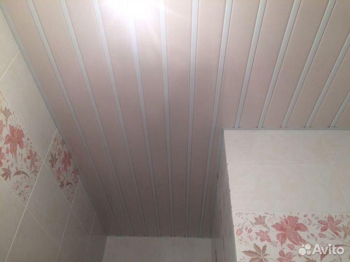 Реечные потолки. Комплект 1,5*1,0. Роза/бел.гл