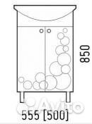 Тумба, раковина, зеркало-шкаф 