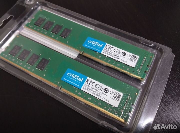Оперативная память Crucial ddr4 64gb kit 3200