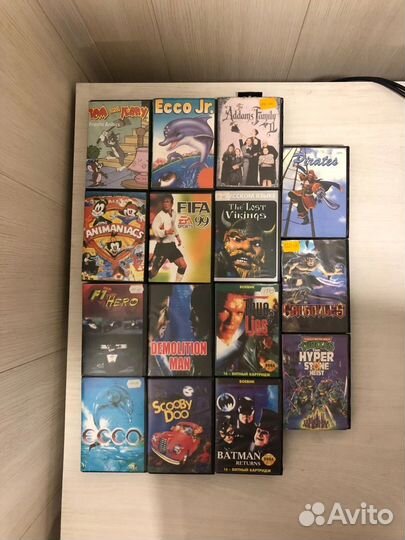 Картриджи 15шт для sega mega drive 16bit обновлен