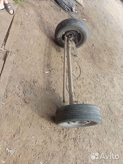 Задняя балка от Москвич 2141 на мотоблок